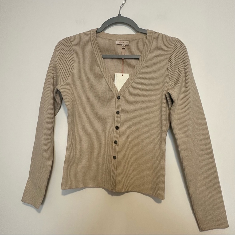 New skies are blue button down knit cardigan sweater